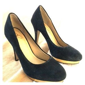 Black Suede Rowen Heels